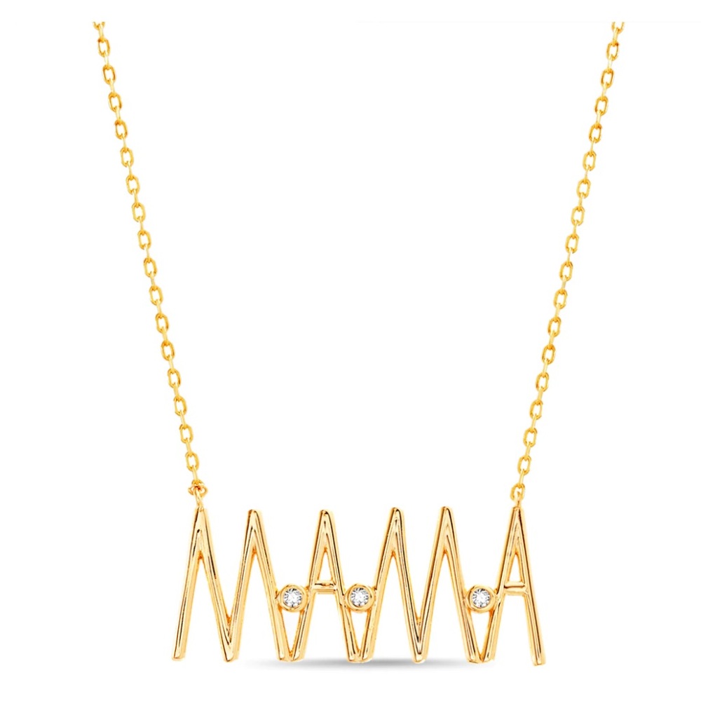 Rae Dunn ‘Mama’ 14K Gold Plated over Brass Necklace. 16in with 2in extender